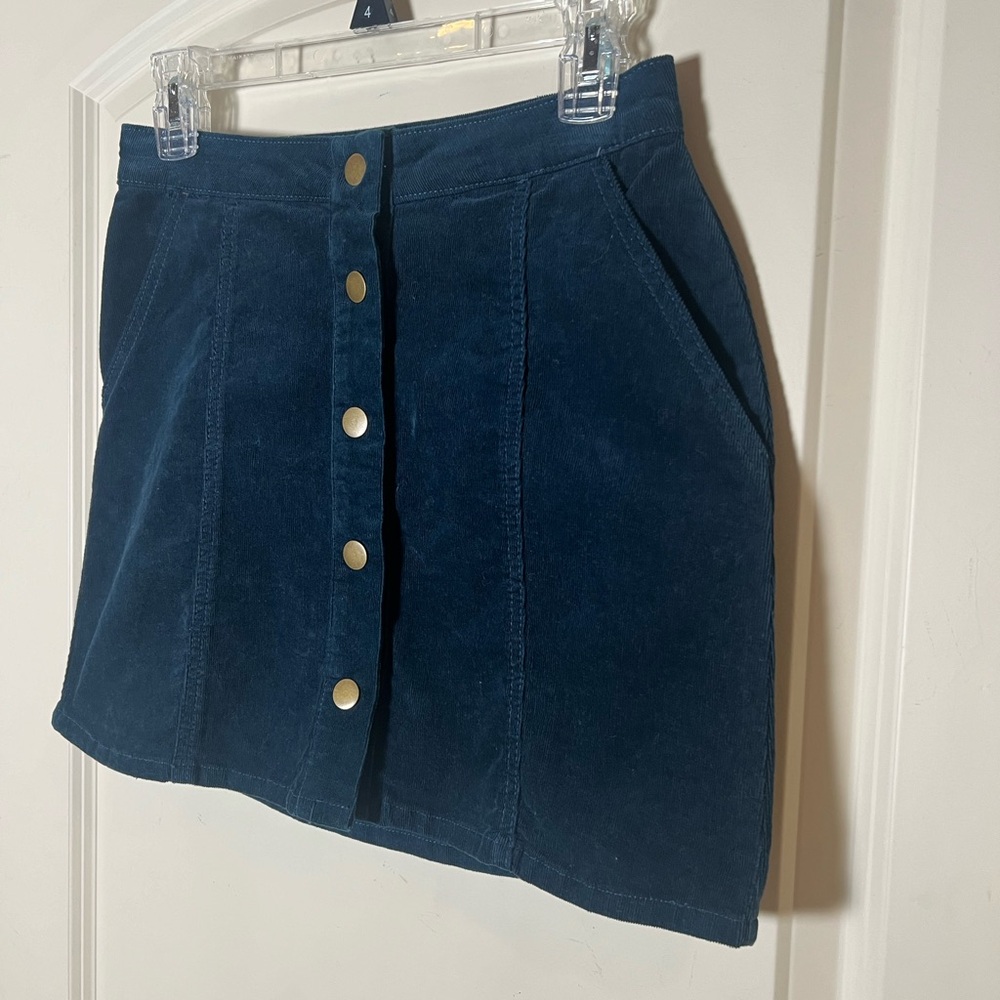 Altar’d State Dark Navy Corduroy mini skirt XS